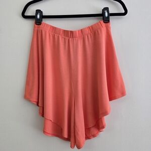 Free People High-Waist Coral Layered Shorts